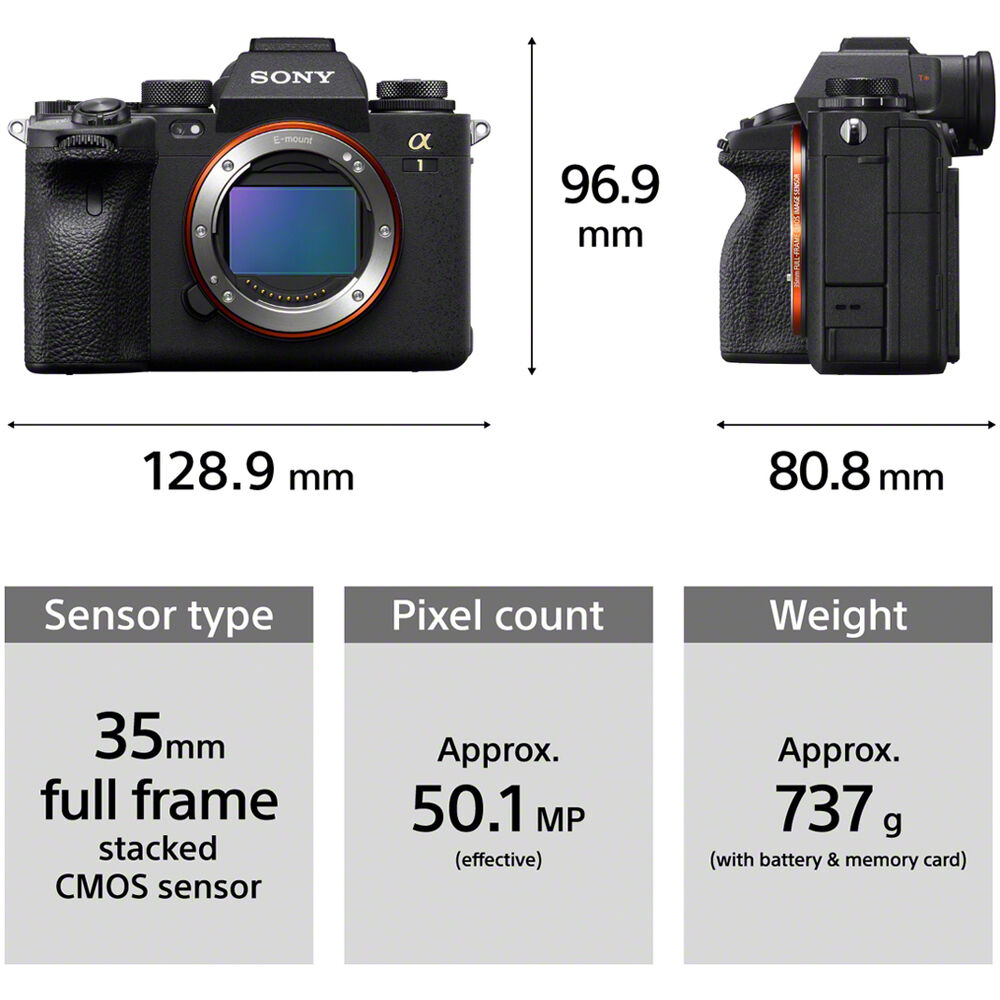 مشخصات اصلی sony a1